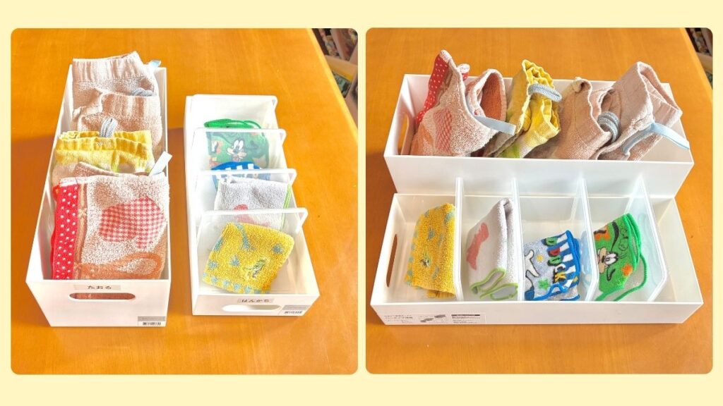 タオルとハンカチ収納